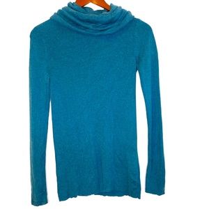 BANANA REPUBLIC Silk Turtleneck Teal Sweater
